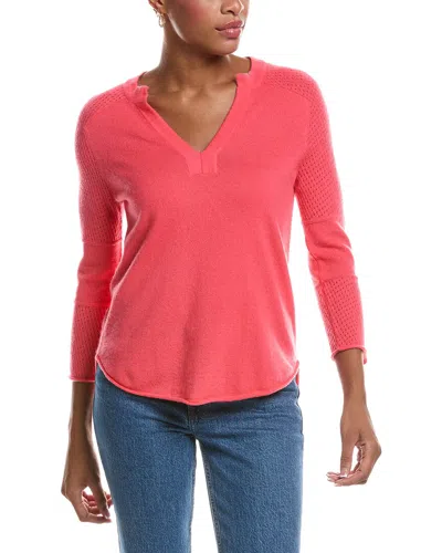 Incashmere V-neck Cashmere Sweater In Pink