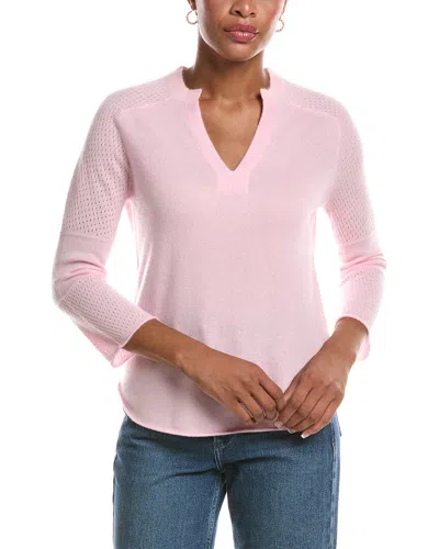 Incashmere V-neck Cashmere Sweater In Pink