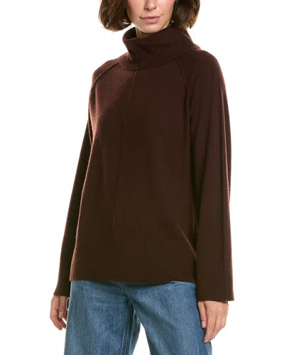 Incashmere Wide Sleeve Cowl Neck Wool & Cashmere-blend Sweater In Brown