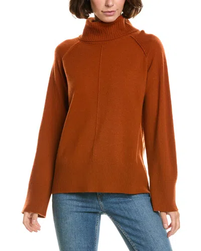 Incashmere Wide Sleeve Cowl Neck Wool & Cashmere-blend Sweater In Brown