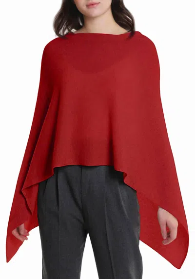 Incashmere Women's Cashmere Topper In True Red In Multi