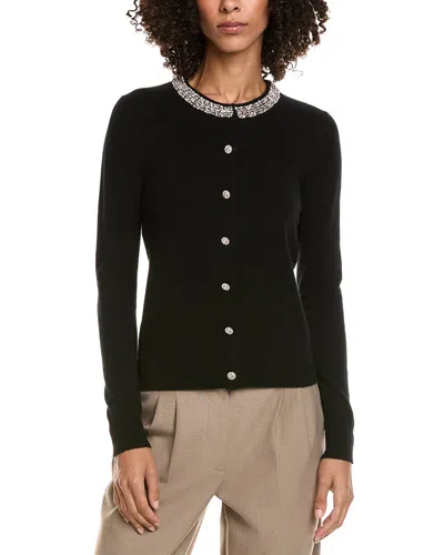 Incashmere Wool & Cashmere-blend Cardigan In Black