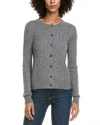 Incashmere Wool & Cashmere-blend Cardigan In Gray