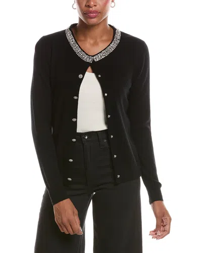 Incashmere Wool & Cashmere-blend Cardigan In Black