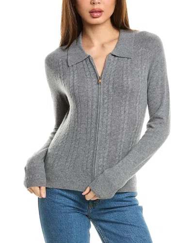 INCASHMERE INCASHMERE ZIP FRONT CASHMERE CARDIGAN