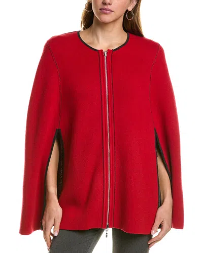 INCASHMERE INCASHMERE ZIP FRONT REVERSIBLE WOOL & CASHMERE-BLEND CAPE