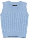 Incentive! Cashmere Bella Vest In Blue