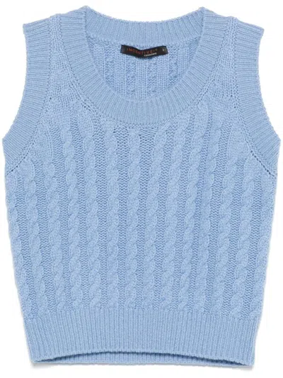 Incentive! Cashmere Bella Vest In Blue