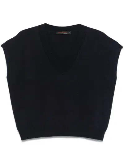 Incentive! Cashmere Felis Vest In Blue