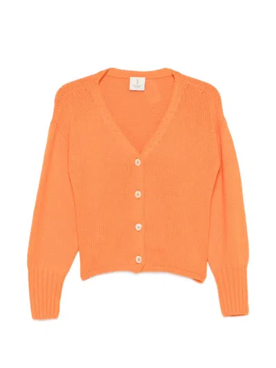 Incentive! Cashmere Abelina V-neck Cardigan In Orange