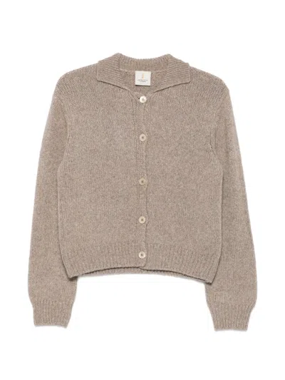 Incentive! Cashmere Daliah Button-up Collared Cardigan In Neutral