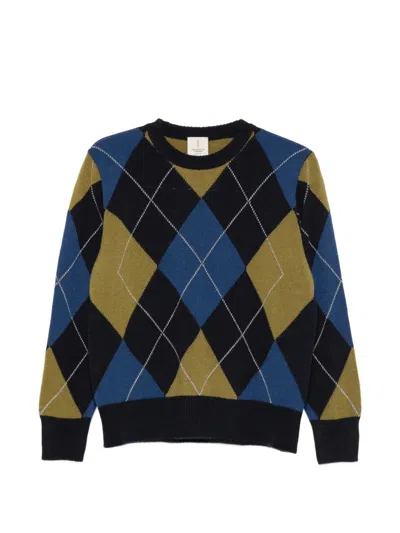 Incentive! Cashmere Famara Argyle-intarsia Sweater In Blue
