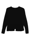 Incentive! Cashmere Split-back Cashmere Pullover In Black