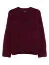 Incentive! Cashmere V-neck Cashmere Sweater In Red