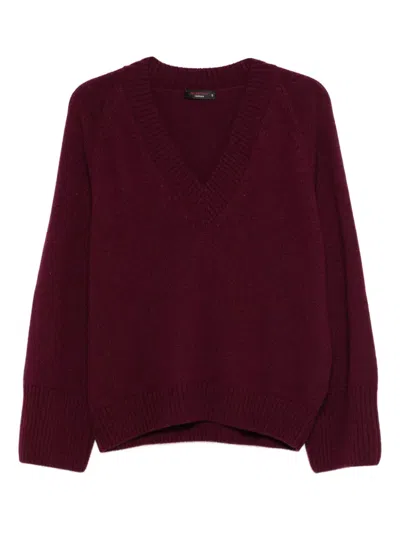 Incentive! Cashmere V-neck Cashmere Sweater In Red