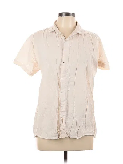 Pre-owned Incerun Short Sleeve Button Down Shirt In White
