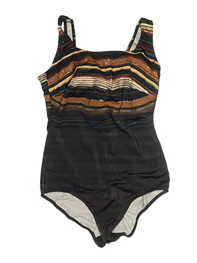 Pre-owned Inches Away One Piece Swimsuit In Brown