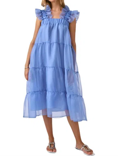 Inclan Catalina Dress In Cerulean In Blue