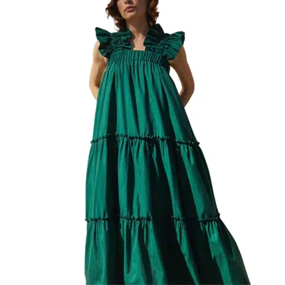 Inclan Collins Dress In Forest In Blue