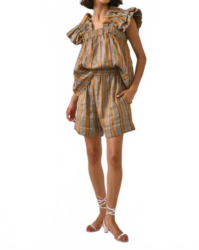 Inclan Sterling Short In Moroccan Stripe In Multi