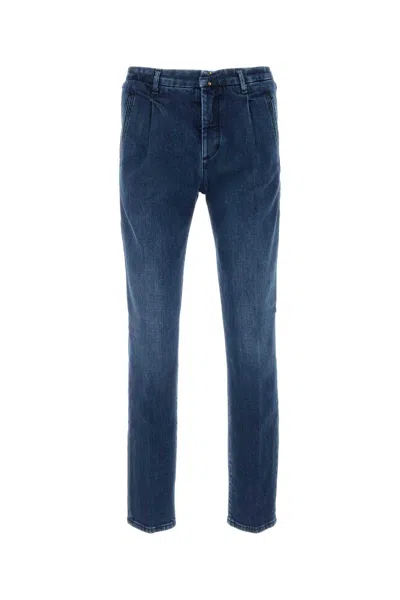 Incotex Stretch Denim Jeans In Blue
