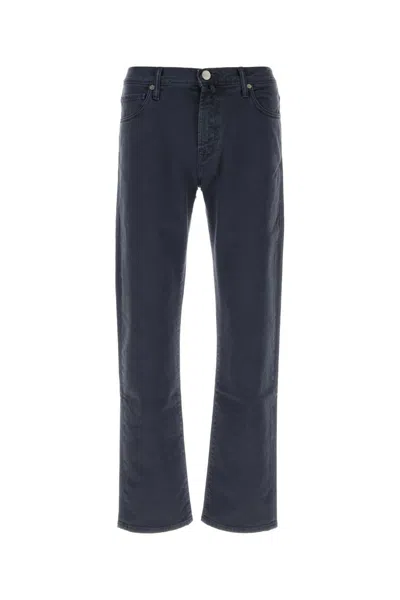 Incotex Navy Blue Stretch Denim Jeans