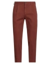 Incotex 1951 By Slowear Man Pants Brick Size 38 Cotton, Elastane In Brown