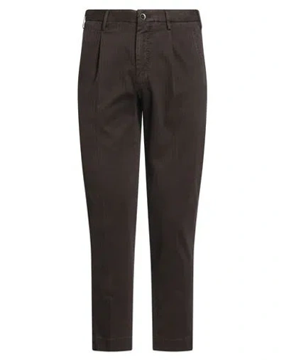 INCOTEX INCOTEX 1951 BY SLOWEAR MAN PANTS CHOCOLATE BROWN SIZE 36 COTTON, ELASTANE