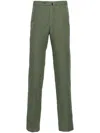 Incotex 39 Linen-blend Chino Trousers In Grün