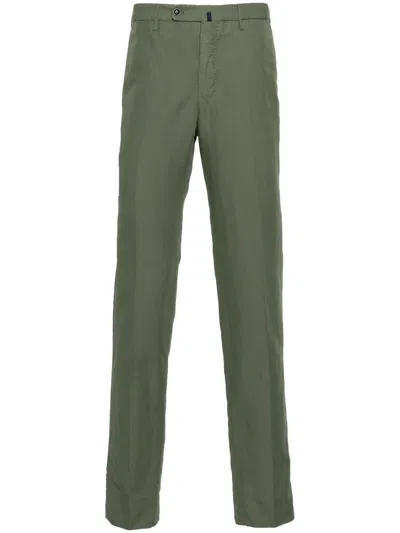 Incotex 39 Linen-blend Chino Trousers In Grün