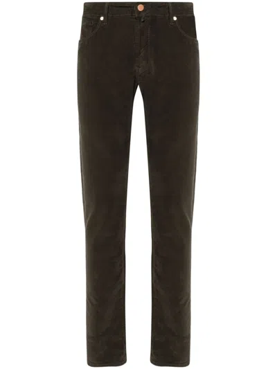 Incotex 5 Pocket Stretch Vintage In Green