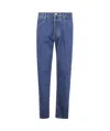 Incotex 5 Pockets Denim Stretch In Blue