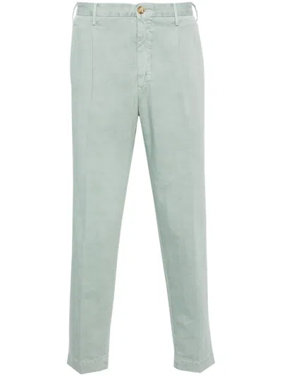 Incotex 54 Mid-rise Tapered Trousers In Green