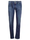 Incotex 5p Comfort Slim Fit Blue Stretch Denim Jeans In Blue