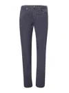 Incotex Trousers With Back And Front Pockets In Blue