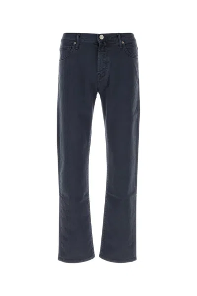 INCOTEX INCOTEX NAVY BLUE STRETCH DENIM JEANS