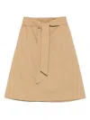 Incotex Alina Midi Skirt In Brown