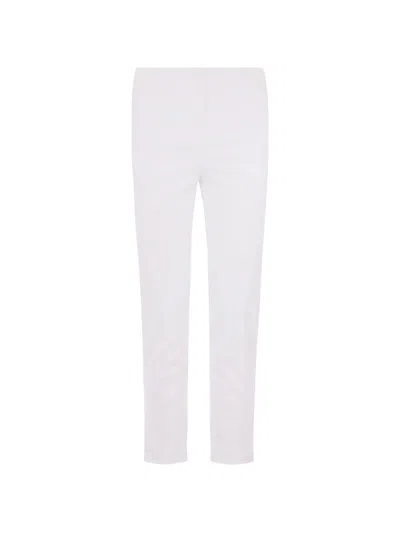 Incotex Ankle-length Slim-fit Trousers With Minimalist Design In White