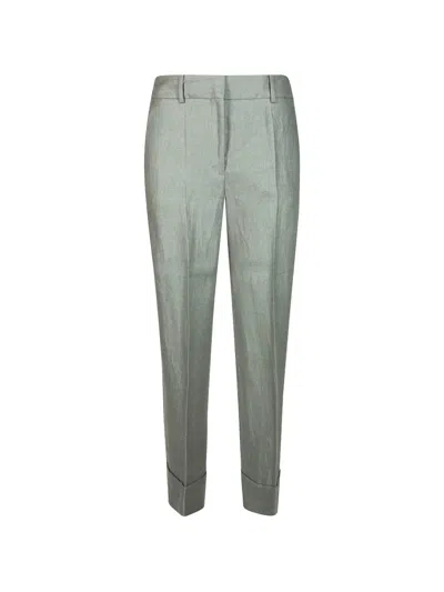 Incotex Arlys Cuffed Tailored Trousers In Green