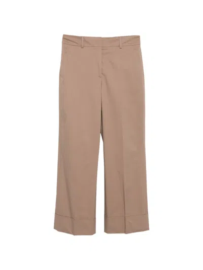Incotex Arlys Cuffed Trousers In Brown