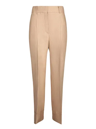 INCOTEX ARLYS DARK BEIGE TROUSERS