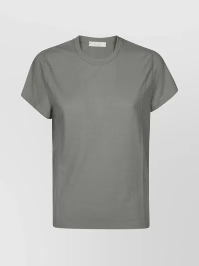 Incotex Grey Cotton T-shirt In Green