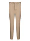 Incotex Beige Trousers With Front Zip Closure In Beige