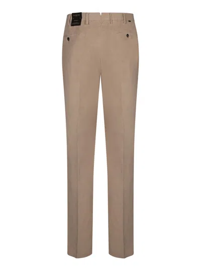 Incotex Beige Corduroy Trousers In Multi