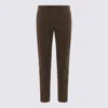 Incotex Tapered Wool Trousers In Beige In Brown