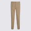 Incotex Relaxed Trousers With Pleated Front And Pockets In Neutral