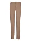 Incotex Beige Cotton Slim Fit Pants In Brown