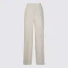 Incotex Trousers Linen Wide Leg In Multicolor