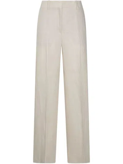 INCOTEX BEIGE LINEN TROUSERS