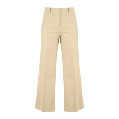Incotex Beige Moleskin Wide Leg Pants In Multi
